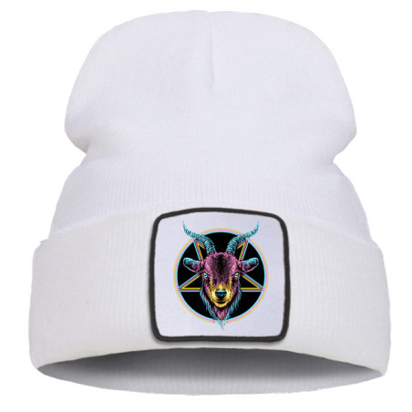 Bonnet Gothique Baphomet Couleur Blanc