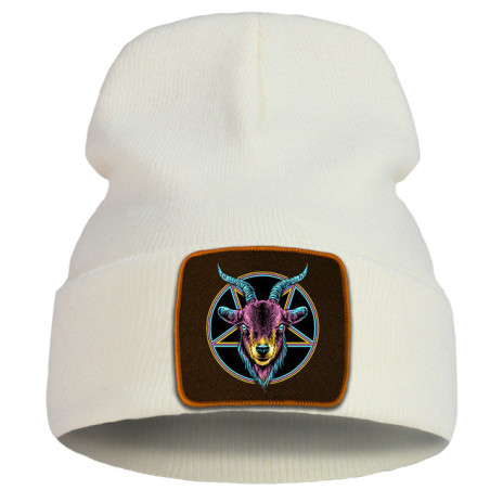 Bonnet Gothique Baphomet Couleur Beige