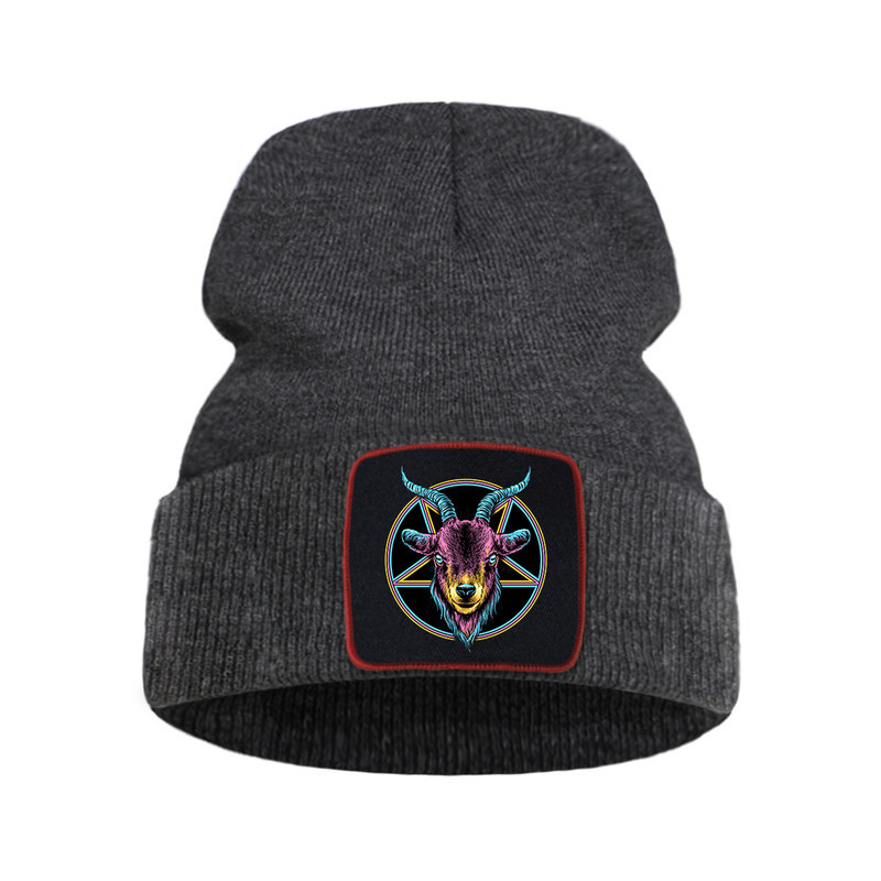 Bonnet Gothique Baphomet Couleur Gris