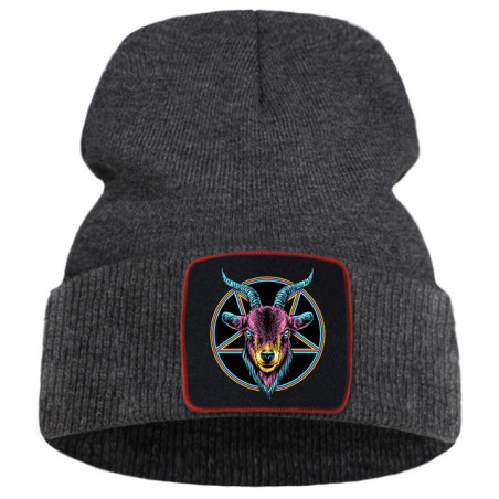 Bonnet Gothique Baphomet Couleur Gris