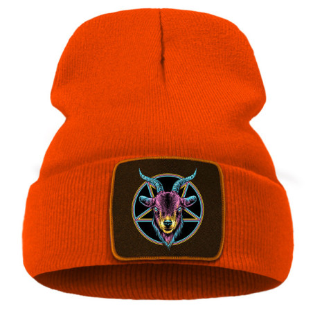 Bonnet Gothique Baphomet Couleur Orange