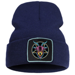 Bonnet Gothique Baphomet Couleur Bleu