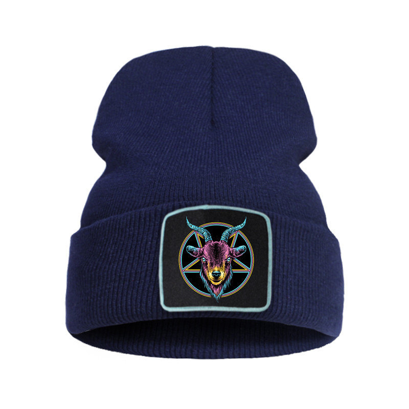 Bonnet Gothique Baphomet Couleur Bleu