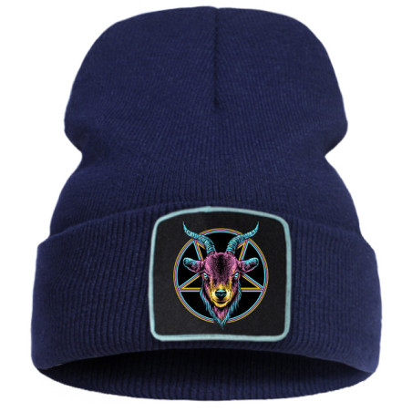 Bonnet Gothique Baphomet Couleur Bleu