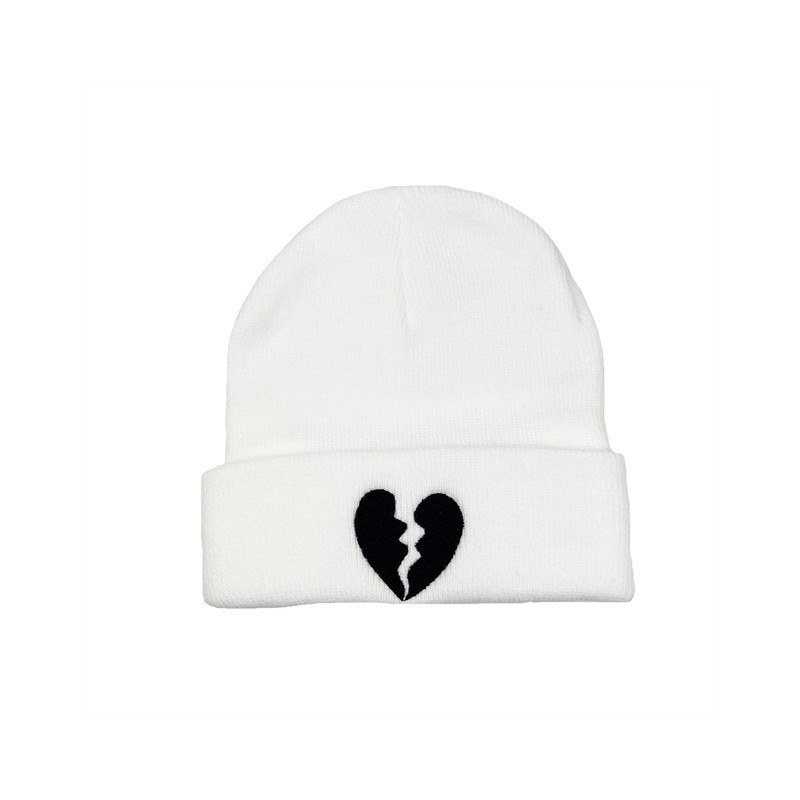 Bonnet Gothique Coeur Brisé Couleur Blanc