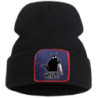 Bonnet Gothique Humour Noir Petit Chat Noir et Couteau Couleur Noir