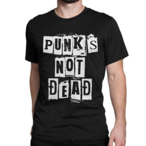 T-shirt Punk Rock insription Punk Is Not Dead Couleur Noir