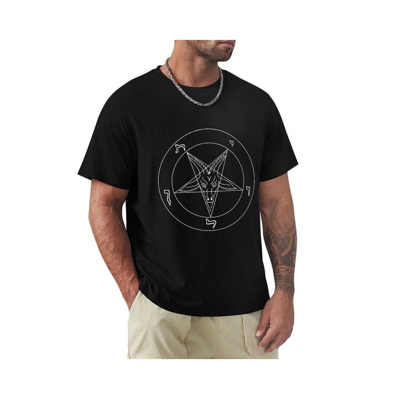 T-shirt Gothique Pentagramme Baphomet Couleur Noir