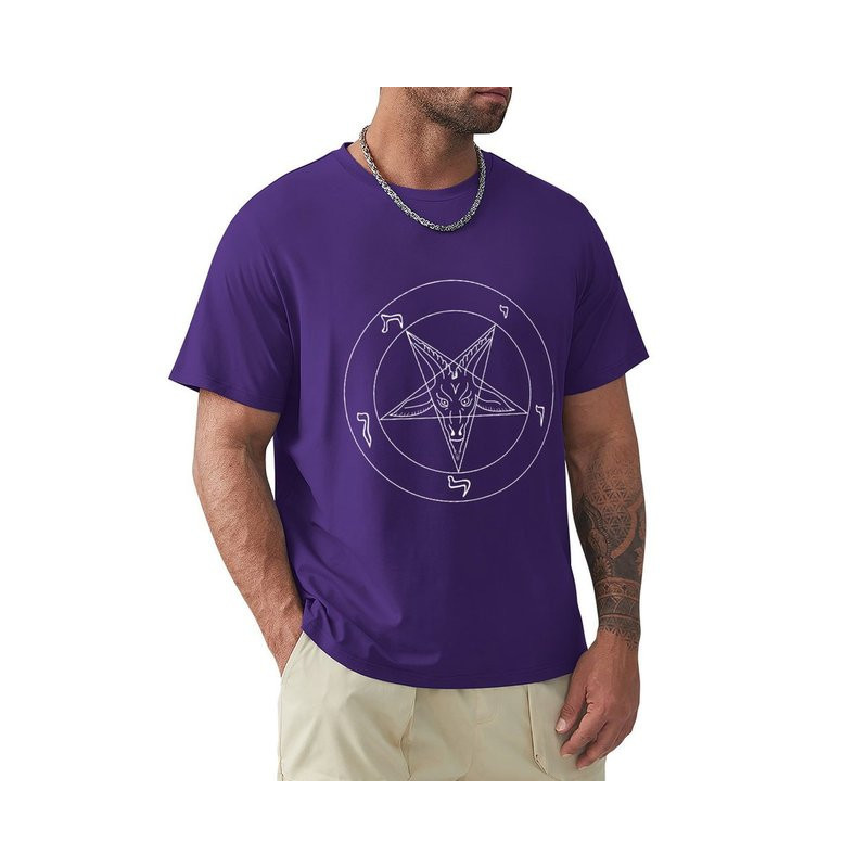 T-shirt Gothique Pentagramme Baphomet Couleur Violet
