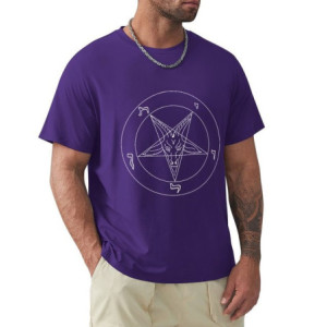 T-shirt Gothique Pentagramme Baphomet Couleur Violet