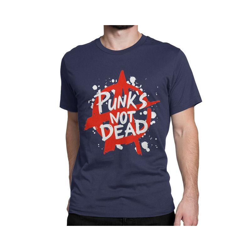 T-shirt Rébellion Anarchiste - PUNK'S NOT DEAD Couleur Violet