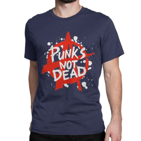T-shirt Rébellion Anarchiste - PUNK'S NOT DEAD Couleur Violet