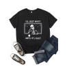 T-shirt Tête de Mort Squelette Message I Will Just Wait Until It's Quiet pour femme - Couleur Noir