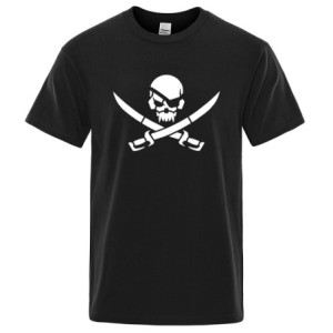 T-shirt Tête de Mort Pirates Sabres Croisés