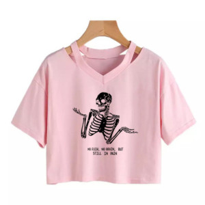 T-shirt Squelette Penseur - No Flesh