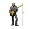 Dimensions Figurine Tête de Mort Guitariste Groupe de Rock