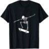 T-Shirt Tête de Mort Squelette Ollie Skateboard Couleur Noir