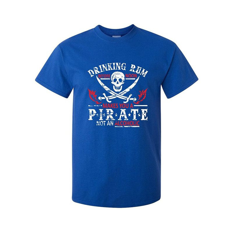 T-shirt Pirate "Pirate Rum" – Humour et Liberté Couleur Bleu