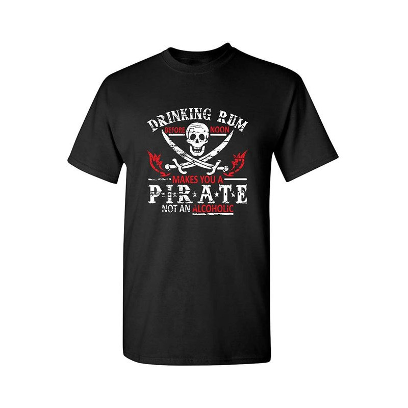 T-shirt Pirate "Pirate Rum" – Humour et Liberté Couleur Noir