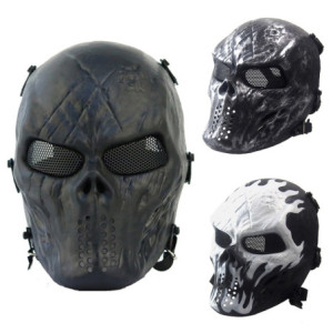 Masque Tête de Mort Pour Moto VTT ou Airsoft PaintBall avec lunettes de protection