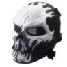 Masque Tête de Mort Pour Moto VTT ou Airsoft PaintBall avec lunettes de protection Blanc