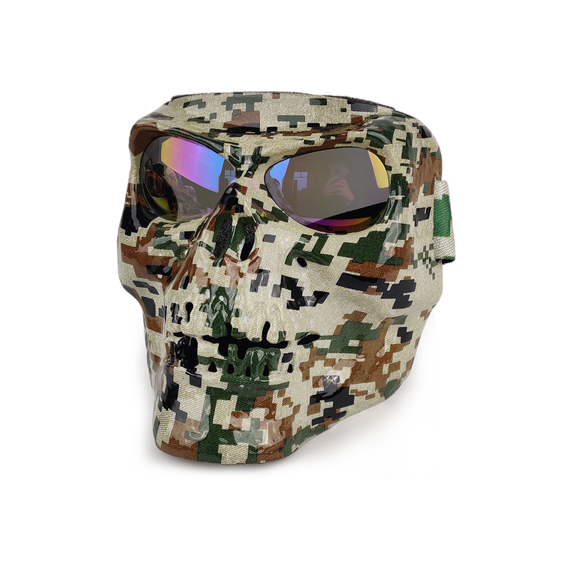 Masque de Protection Faciale Tête de Mort avec Lunettes Intégrées Modèle 2