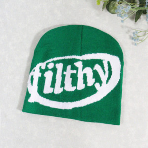 Bonnet avec inscription Filthy Modèle Vert