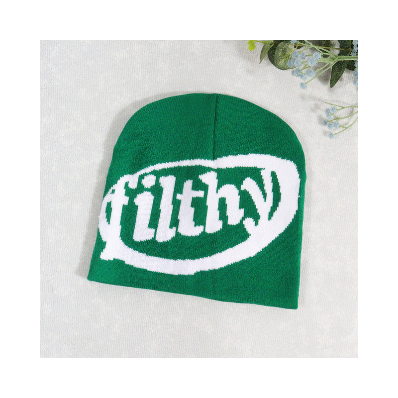 Bonnet avec inscription Filthy Modèle Vert