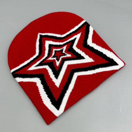 Bonnet Rock N Roll Star Couleur Rouge