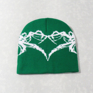 Bonnet Gothique Coeur en Toile d'Araignée Couleur Vert