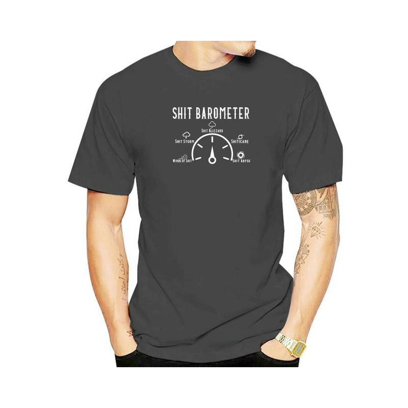 T-shir Rock Punk Shit Barometer pour hommes Couleur Gris
