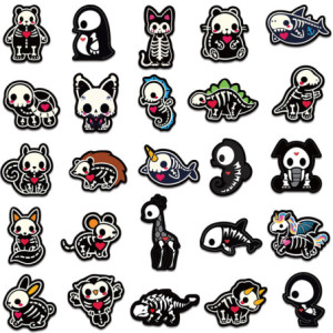 exemples Petits Stickers Tête de Mort Crânes et Squelettes Gothiques