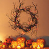 Utilisation Halloween Couronne Gothique en Branches Noires Illuminée par des Lumières LED