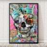 Poster tête de mort crâne Pop Art