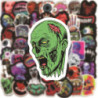 Details contenu Lot de 10, 30 ou 50 Autocollants Skull Horreur Gore pour Skate