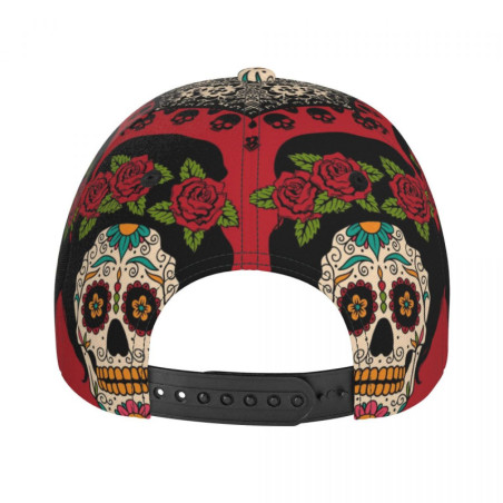Vue Arrière Casquette Tête de Mort Santa Muerte