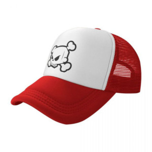 Casquette Tête de Mort Tête de Pïrate Cartoon Couleur Rouge