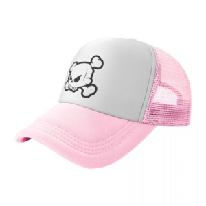 Casquette Tête de Mort Tête de Pïrate Cartoon Couleur Rose
