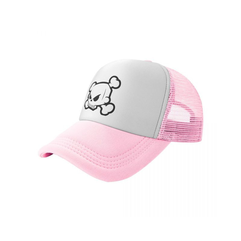 Casquette Tête de Mort Tête de Pïrate Cartoon Couleur Rose