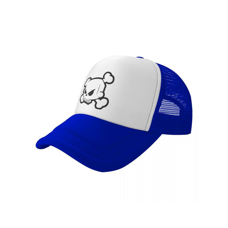 Casquette Tête de Mort Tête de Pïrate Cartoon Couleur Bleu