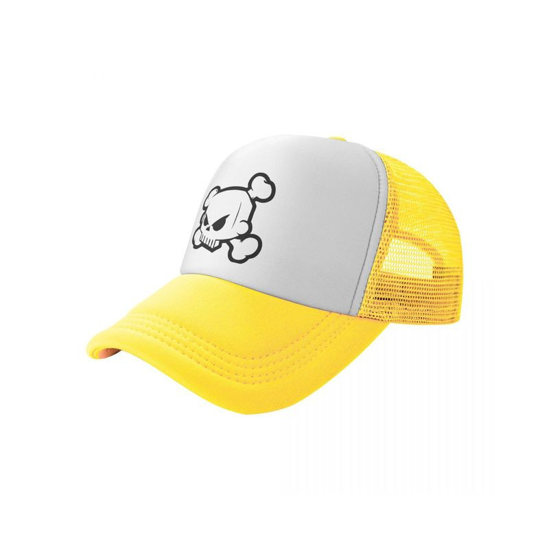 Casquette Tête de Mort Tête de Pïrate Cartoon Couleur Jaune