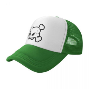 Casquette Tête de Mort Tête de Pïrate Cartoon Couleur Vert
