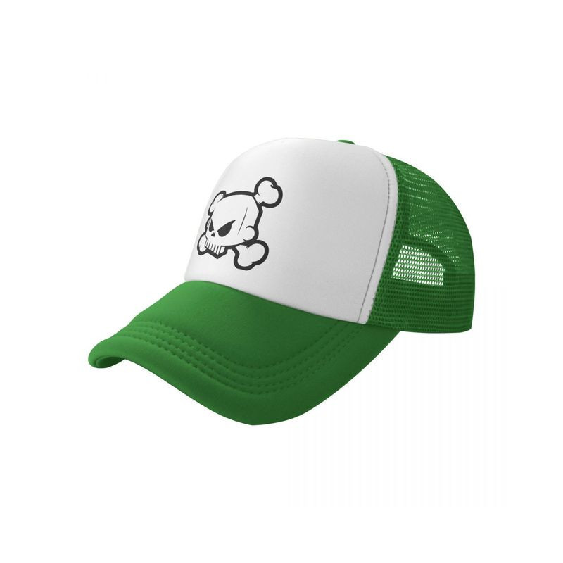 Casquette Tête de Mort Tête de Pïrate Cartoon Couleur Vert