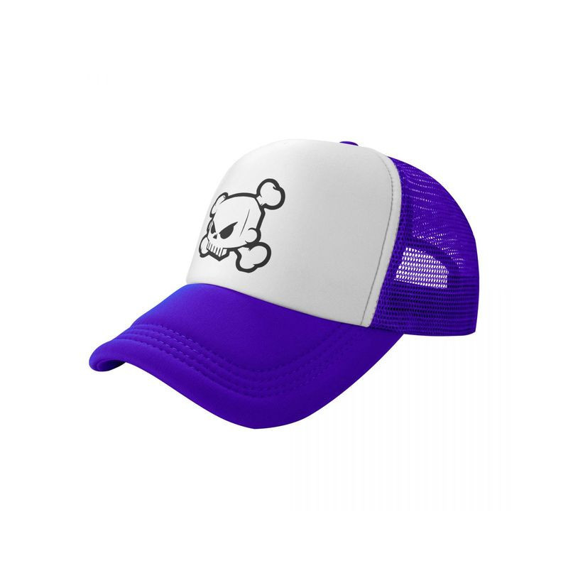 Casquette Tête de Mort Tête de Pïrate Cartoon Couleur Violet