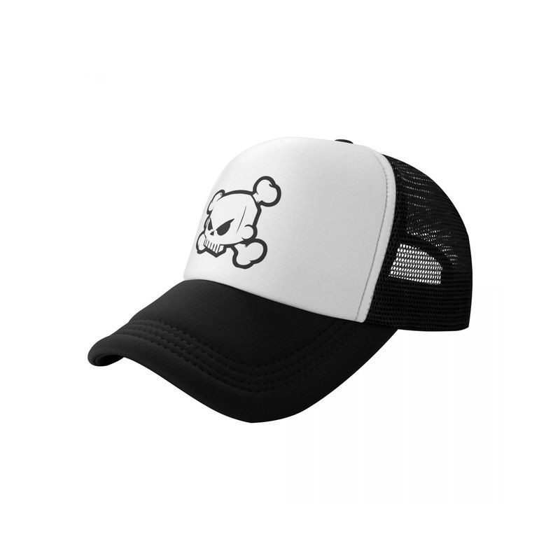 Casquette Tête de Mort Tête de Pïrate Cartoon Couleur Noir