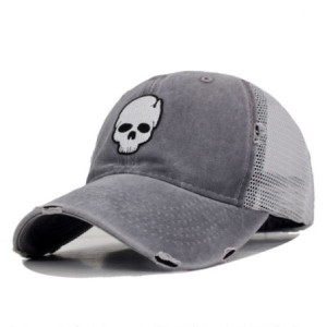 Casquette Tête de Mort Metal Skull Couleur Gris
