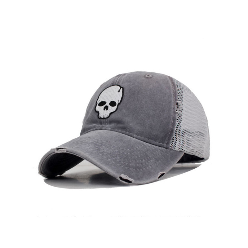 Casquette Tête de Mort Metal Skull Couleur Gris