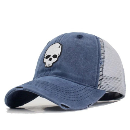 Casquette Tête de Mort Metal Skull Modèle bleu