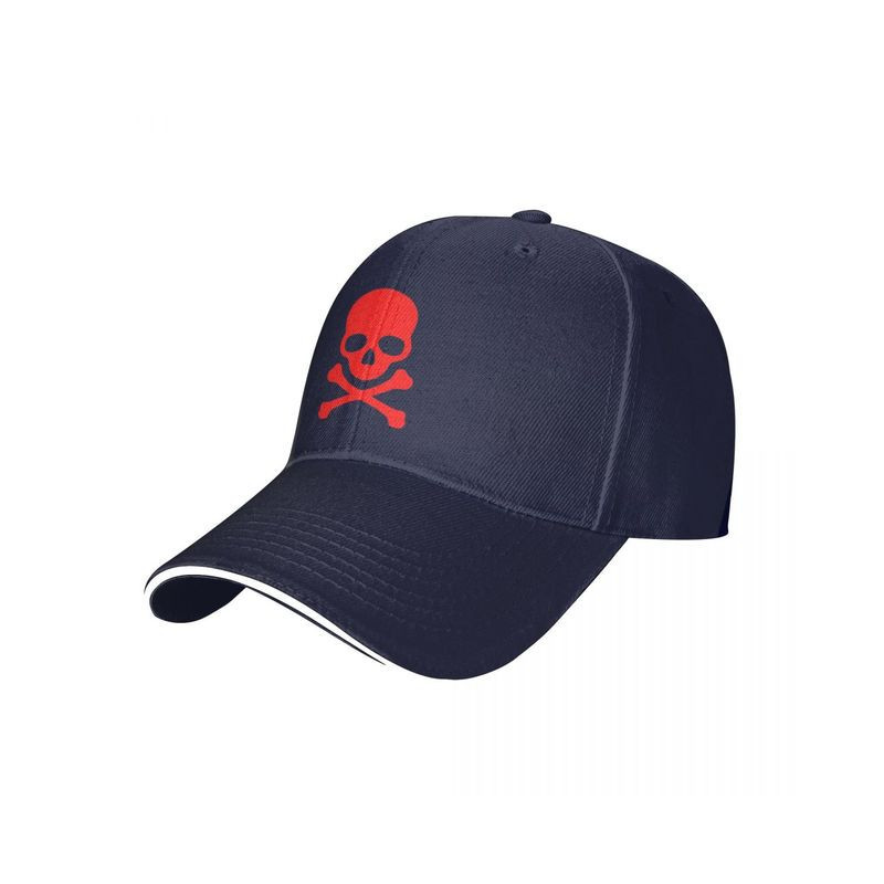 Casquette Tête de Mort Skull Rouge Couleur Navy