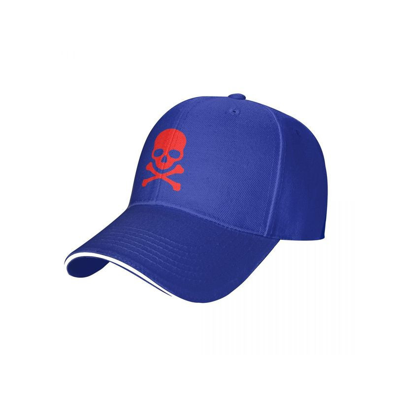 Casquette Tête de Mort Skull Rouge Couleur Bleu